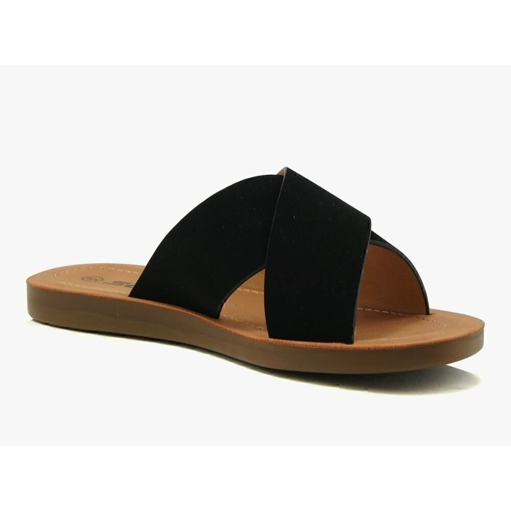 Soda Women's Faux Suede Casual Slip On Sandals Size 8.5